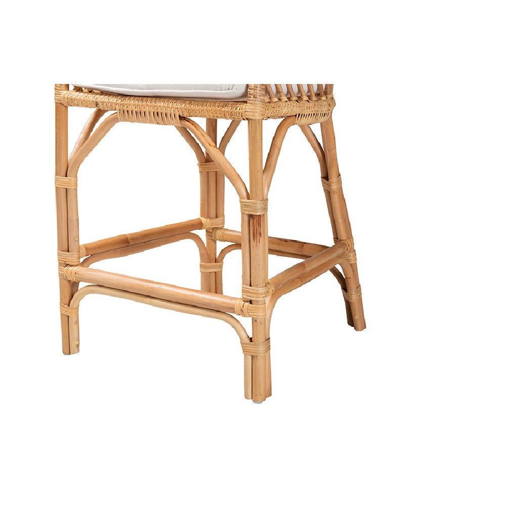 bali & pari Arween Modern Bohemian Natural Brown Rattan Counter Stool WHI-Arween-Rattan-CS