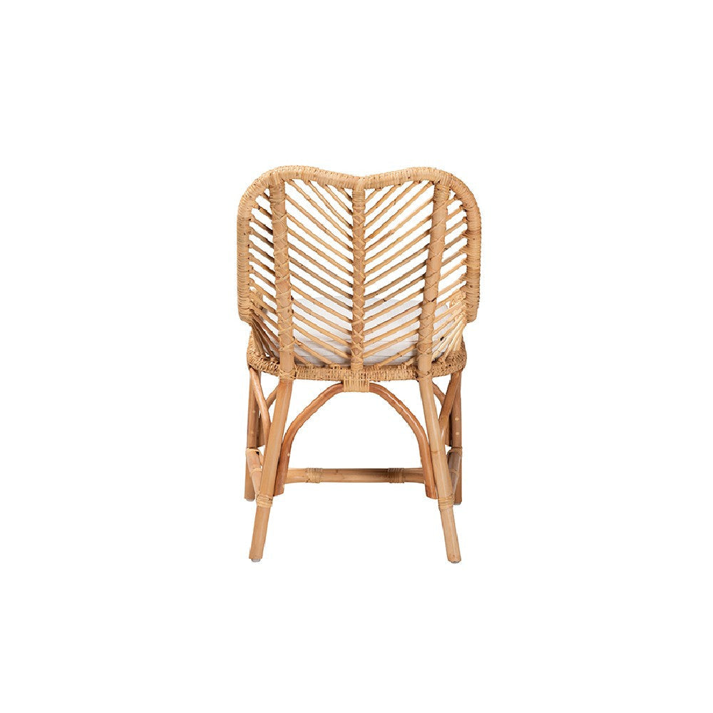 bali & pari Arween Modern Bohemian Natural Brown Rattan Dining Chair WHI-Arween-Rattan-DC