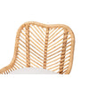 bali & pari Arween Modern Bohemian Natural Brown Rattan Dining Chair WHI-Arween-Rattan-DC