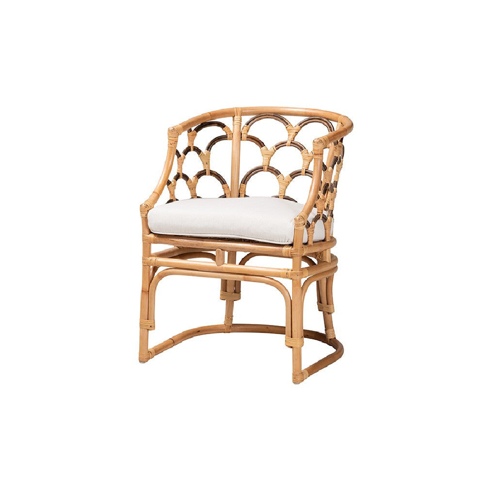 bali & pari Aster Modern Bohemian Natural Brown Rattan Armchair WHI-Aster-Rattan-Armchair