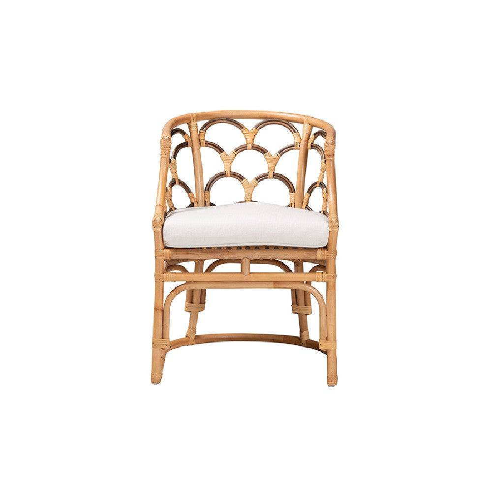 bali & pari Aster Modern Bohemian Natural Brown Rattan Armchair WHI-Aster-Rattan-Armchair