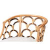 bali & pari Aster Modern Bohemian Natural Brown Rattan Armchair WHI-Aster-Rattan-Armchair