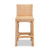 bali & pari Athena Modern and Contemporary Natural Finished Rattan Counter Stool WHI-Athena-Natural-CS