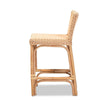 bali & pari Athena Modern and Contemporary Natural Finished Rattan Counter Stool WHI-Athena-Natural-CS