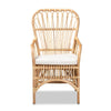 bali & pari Aya Modern and Contemporary Natural Finished Rattan Armchair WHI-Aya-Natural-CC