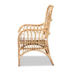 bali & pari Aya Modern and Contemporary Natural Finished Rattan Armchair WHI-Aya-Natural-CC
