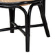 bali & pari Ayana Mid-Century Modern Two-Tone Black and Natural Brown Rattan Dining Chair WHI-Ayana-Rattan-DC