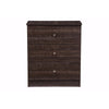 Baxton Studio Decon Modern and Contemporary Espresso Brown Wood 3-Drawer Storage Chest WHI-B06-Brown