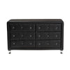 Baxton Studio Luminescence Black Faux Leather Upholstered Dresser