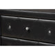 Baxton Studio Luminescence Black Faux Leather Upholstered Dresser