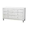 Baxton Studio Luminescence White Faux Leather Upholstered Dresser