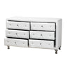 Baxton Studio Luminescence White Faux Leather Upholstered Dresser
