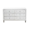 Baxton Studio Luminescence White Faux Leather Upholstered Dresser