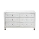 Baxton Studio Luminescence White Faux Leather Upholstered Dresser