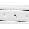 Baxton Studio Luminescence White Faux Leather Upholstered Dresser