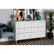 Baxton Studio Luminescence White Faux Leather Upholstered Dresser