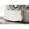 Baxton Studio Enzo Modern and Contemporary White Faux Leather 6-Drawer Dresser