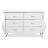 Baxton Studio Enzo Modern and Contemporary White Faux Leather 6-Drawer Dresser