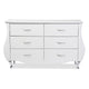 Baxton Studio Enzo Modern and Contemporary White Faux Leather 6-Drawer Dresser