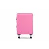 Baxton Studio Stella Crystal Tufted Pink Leather Modern Nightstand