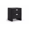 Baxton Studio Frey Black Upholstered Modern Nightstand