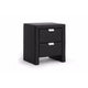 Baxton Studio Frey Black Upholstered Modern Nightstand