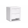 Baxton Studio Frey White Upholstered Modern Nightstand