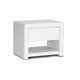Baxton Studio Massey White Upholstered Modern Nightstand