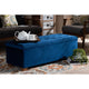 Baxton Studio Roanoke Modern and Contemporary Navy Blue Velvet Fabric Upholstered Grid-Tufted Storage Ottoman Bench