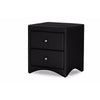 Baxton Studio Dorian Black Faux Leather Upholstered Modern Nightstand WHI-BBT3106-Black-NS