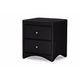 Baxton Studio Dorian Black Faux Leather Upholstered Modern Nightstand WHI-BBT3106-Black-NS