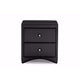 Baxton Studio Dorian Black Faux Leather Upholstered Modern Nightstand WHI-BBT3106-Black-NS
