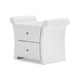 Baxton Studio Victoria Matte White PU Leather 2 Storage Drawers Nightstand Bedside Table WHI-BBT3111A1-White-NS