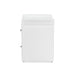 Baxton Studio Victoria Matte White PU Leather 2 Storage Drawers Nightstand Bedside Table