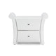 Baxton Studio Victoria Matte White PU Leather 2 Storage Drawers Nightstand Bedside Table WHI-BBT3111A1-White-NS