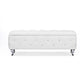 Baxton Studio Seine White Leather Contemporary Storage Ottoman WHI-BBT3112-White-Storage-Bench