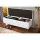 Baxton Studio Seine White Leather Contemporary Storage Ottoman