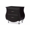 Baxton Studio Erin Modern and Contemporary Black Faux Leather Upholstered Nightstand WHI-BBT3116-Black-NS
