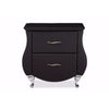 Baxton Studio Erin Modern and Contemporary Black Faux Leather Upholstered Nightstand WHI-BBT3116-Black-NS