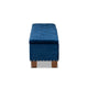 Baxton Studio Hannah Modern and Contemporary Navy Blue Velvet Fabric Upholstered Button-Tufted Storage Ottoman Bench