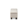 Baxton Studio Hannah Modern and Contemporary Beige Fabric Upholstered Button-Tufting Storage Ottoman Bench