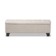 Baxton Studio Hannah Modern and Contemporary Beige Fabric Upholstered Button-Tufting Storage Ottoman Bench