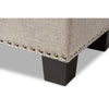 Baxton Studio Hannah Modern and Contemporary Beige Fabric Upholstered Button-Tufting Storage Ottoman Bench