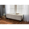 Baxton Studio Hannah Modern and Contemporary Beige Fabric Upholstered Button-Tufting Storage Ottoman Bench
