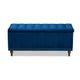Baxton Studio Kaylee Modern and Contemporary Navy Blue Velvet Fabric Upholstered Button-Tufted Storage Ottoman Bench