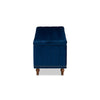 Baxton Studio Kaylee Modern and Contemporary Navy Blue Velvet Fabric Upholstered Button-Tufted Storage Ottoman Bench