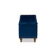 Baxton Studio Kaylee Modern and Contemporary Navy Blue Velvet Fabric Upholstered Button-Tufted Storage Ottoman Bench