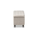 Baxton Studio Kaylee Modern Classic Beige Fabric Upholstered Button-Tufting Storage Ottoman Bench