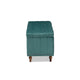 Baxton Studio Kaylee Modern and Contemporary Teal Blue Velvet Fabric Upholstered Button-Tufted Storage Ottoman Bench