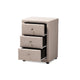 Baxton Studio Tessa Modern and Contemporary Beige Fabric Upholstered 3-Drawer Nightstand